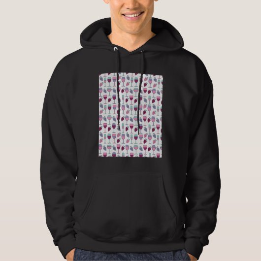 Veste À Capuche Graphique Motif de raisins et de vignes (Devant)