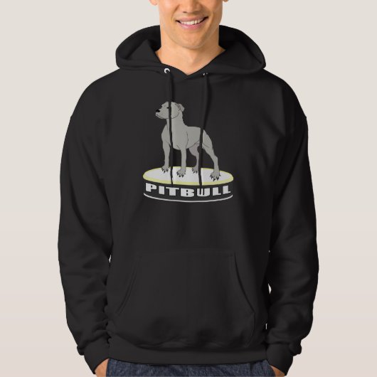 Veste À Capuche Graphique Pitbull puissant (Devant)