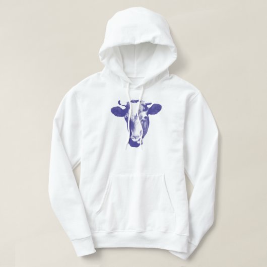 Veste À Capuche Graphique pourpre de vache à art de bruit (Design devant)