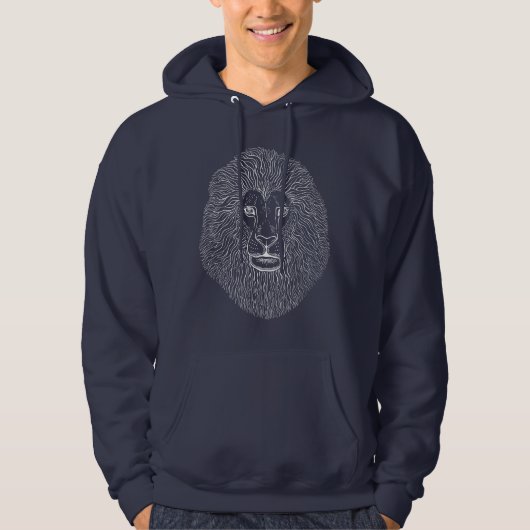 Veste À Capuche Graphiques de tête de lion (Devant)