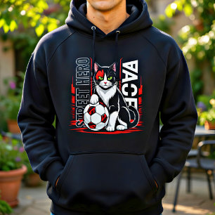 Veste À Capuche Graphisme de chat de football pour les amateurs de