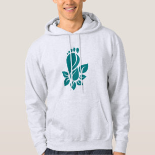 Veste À Capuche Graphisme de la nature empreinte de feuille verte