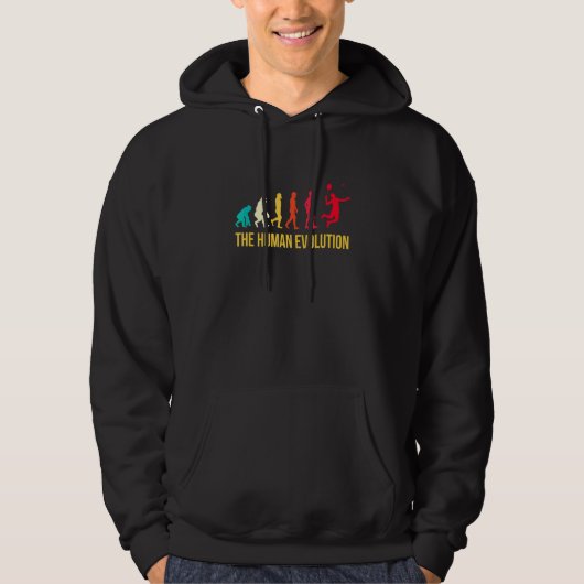 Veste À Capuche Graphisme d'évolution Joueur de badminton Volant S (Devant)