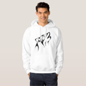 Veste À Capuche Graphisme du loup hurlant tribal (Devant entier)