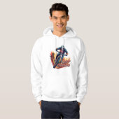 Veste À Capuche Graphisme et texte de descente (Devant entier)