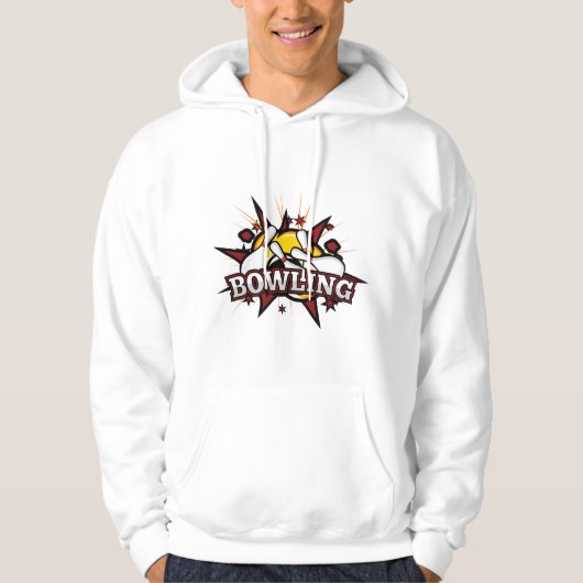 Veste À Capuche Graphisme tendance de la grève de bowling (Devant)