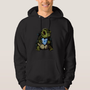 Veste À Capuche Grèce Drapeau Tortue Coeur Racines grecques Hellen