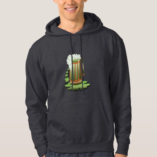 Veste À Capuche Green Beer Mug (ajouter son propre texte) (Devant)