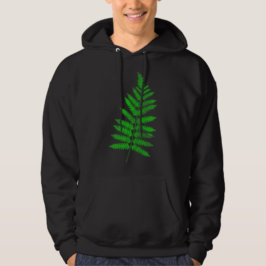 Veste À Capuche Green Fern feuilles J'aime la nature jardin jardin (Devant)