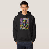 Veste À Capuche Grenouille Avec Art numérique Fleur (Devant entier)