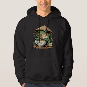 Veste À Capuche Grenouille mangeant des ramen kawaii neko nouilles