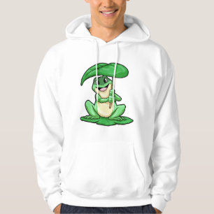 Veste À Capuche Grenouille sur la feuille avec parapluie