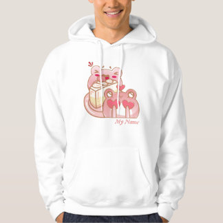 Veste À Capuche Grenouilles Mignonnes Kawaii Mangeant un Gâteau au