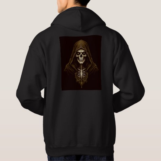 Veste À Capuche Grim Reaper Crâne Squelette Sweatshirt à capuche (Dos)
