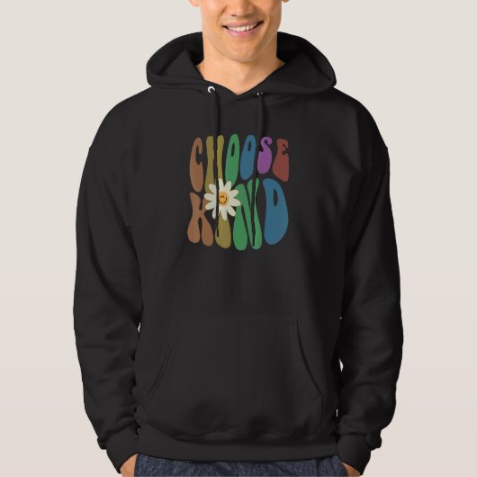 Veste À Capuche Groovy CHOOSE KIND Retro Anti Bullying Choose Kind (Devant)