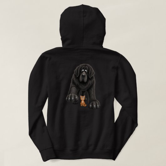 Veste À Capuche Gros VS Petit chat newfie (Design dos)