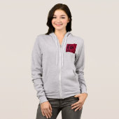 Veste À Capuche Grosse Rose rouge (Devant entier)