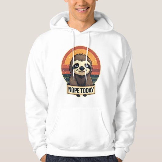 Veste À Capuche Grumpy Sloth Vintage Funny Retro Shirt Design (Devant)