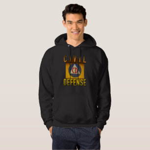 Veste À Capuche Grunge d'ère atomique de symbole de défense civi
