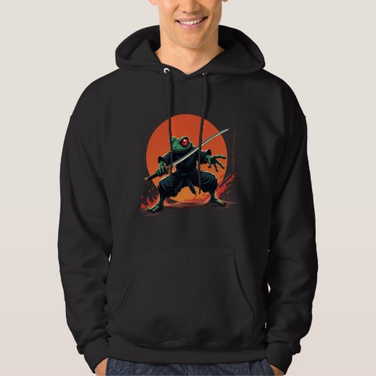Veste À Capuche Guerrier de grenouille Ninja - Anime de Samurai Ka (Devant)