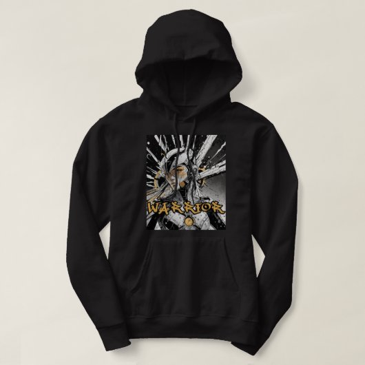Veste À Capuche Guerrier manga (Design devant)