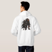 Veste À Capuche Guerriers d'anime (Dos entier)