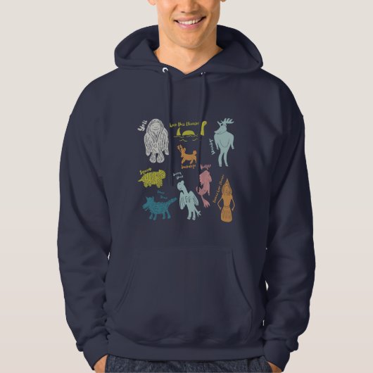 Veste À Capuche Guide graphique des cristaux de cartons mignons (Devant)