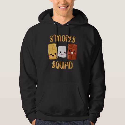 Veste À Capuche Guimauves S'mores Équipe S'mores Camping Feu de c (Devant)