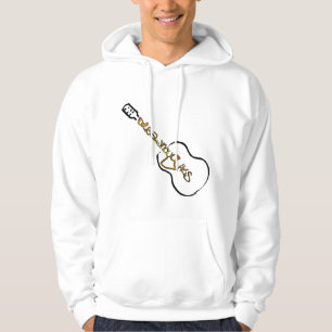 Veste À Capuche Guitare acoustique Logo Abstrait or