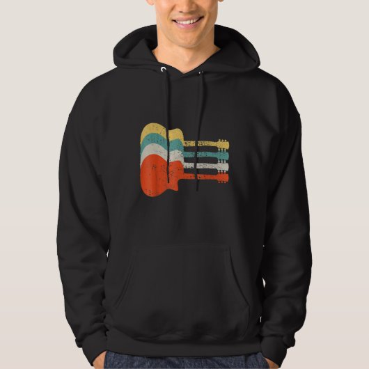 Veste À Capuche Guitare rétro vintage (Devant)