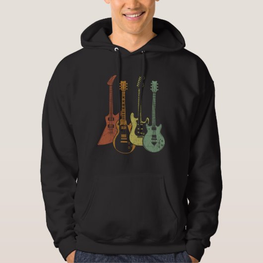 Veste À Capuche Guitariste Colorful Instruments de musique Guitare (Devant)