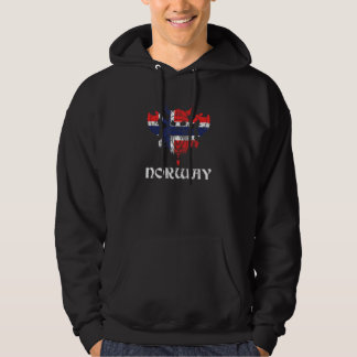 Veste À Capuche Hache Viking Drapeau Norvégien Scandinave Nordique