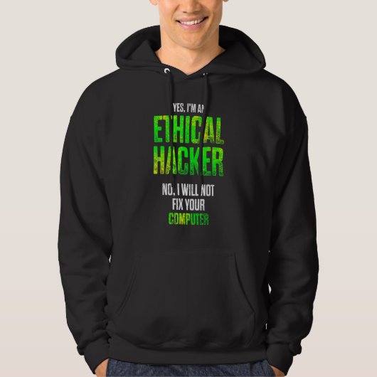Veste À Capuche Hacker éthique Cybersécurité It Pen Tester (Devant)