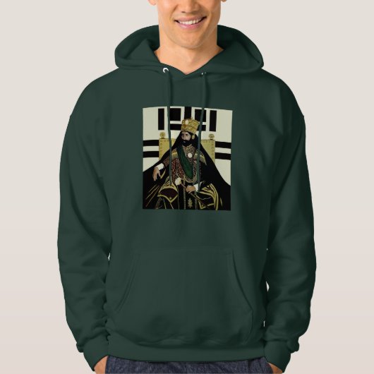 Veste À Capuche Haile Selassie - Jah Rasta Reggae Hoodie (Devant)