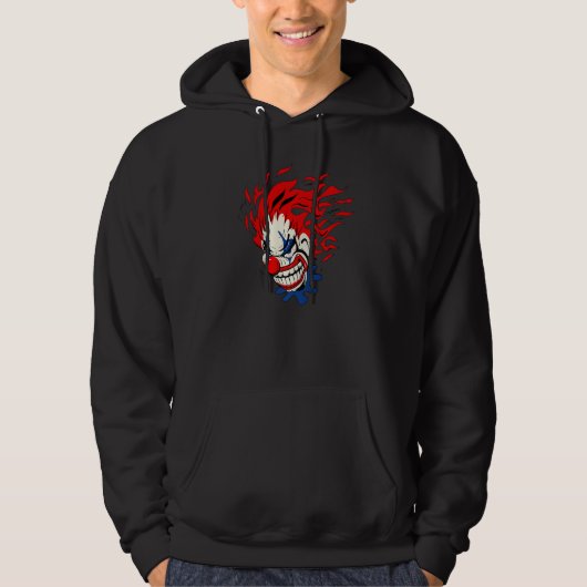 Veste À Capuche Halloween clown fou (Devant)