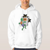 Veste À Capuche Halloween de chat effrayant (Devant)