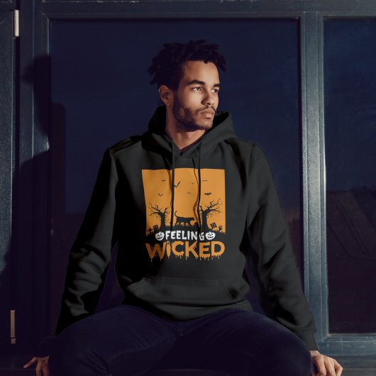 Veste À Capuche Halloween de chat noir