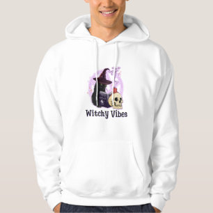 Veste À Capuche Halloween de sorcière de chat noir