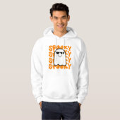 Veste À Capuche Halloween Éffrayant orange noir (Devant entier)