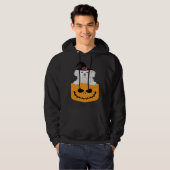 Veste À Capuche Halloween Pocket Maltese Scary Jack O Lantern (Devant entier)