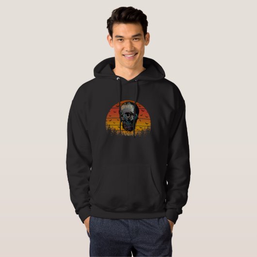VESTE À CAPUCHE HALLOWEEN SCARY SKULL (Devant entier)