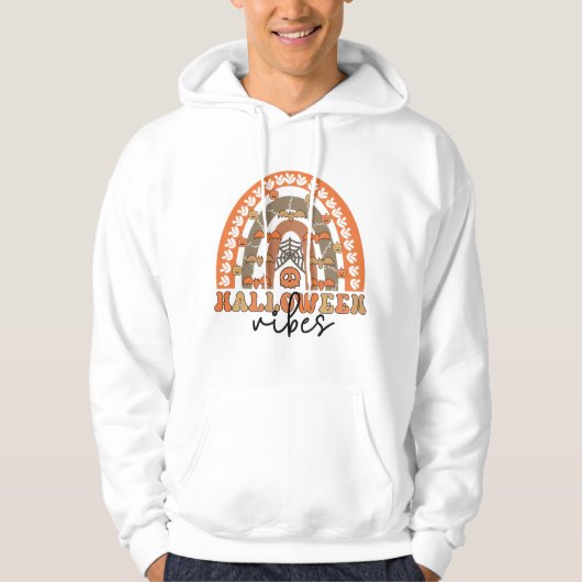 Veste À Capuche Halloween Vibes Boho Arc-en-ciel Automne Halloween (Devant)