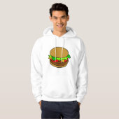 Veste À Capuche hamburger cheeseburger restauration rapide (Devant entier)