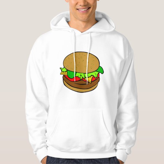 Veste À Capuche hamburger cheeseburger restauration rapide (Devant)