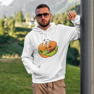 Veste À Capuche Hamburger Savoureux À Visage