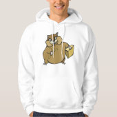 Veste À Capuche Hamster de dessin animé marron avec fromage (Devant)