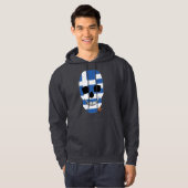 Veste À Capuche HANDSKULL Grèce Sweatshirt capoté noir B2 (Devant entier)