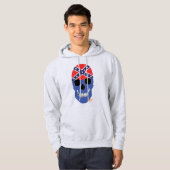 Veste À Capuche HANDSKULL Rebel Sweatshirt à capuchon bleu B2 (Devant entier)