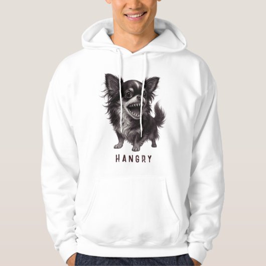 Veste À Capuche Hangry Chihuahua - Funny Aggressive angresse (Devant)