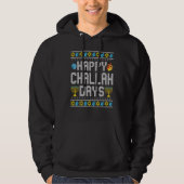 Veste À Capuche Hanukkah Ugly Sweater Jewish Happy Challah Days (Devant)